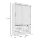 Guarda-roupa Solteiro Chicago I 2 Pt 6 Gv Neve