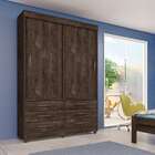 Guarda-roupa Solteiro Chicago X 2 Pt 6 Gv Cumaru