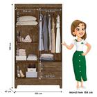 Guarda Roupa Solteiro Chile 4 Portas E 2 Gavetas Castanho Woo