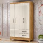 Guarda Roupa Solteiro Chile 4 Portas E 2 Gavetas - Moval