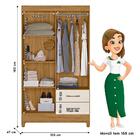 Guarda Roupa Solteiro Chile 4 Portas E 2 Gavetas - Moval