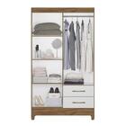 Guarda Roupa Solteiro Chile 4 Portas E 2 Gavetas - Pr Móveis