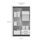 Guarda-roupa Solteiro Chile 4 Pt 2 Gv Ipê