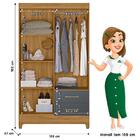 Guarda Roupa Solteiro Chile E Cômoda Ms913 Freijó Cinza– Moval