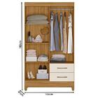 Guarda Roupa Solteiro Chile E Cômoda Texas Freijó Off White –