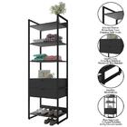 Guarda Roupa Solteiro Closet 2 Módulos Indy F02 Preto Texturi