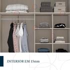 Guarda-roupa Solteiro Coimbra 4 Portas 3 Gavetas Freijo/off W