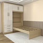 Guarda-roupa Solteiro Collonia 4 Portas 3 Gavetas Castanho/of