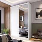 Guarda-roupa Solteiro Com 1 Espelho Genebra 100% Mdf 2 Pt 2 G