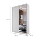 Guarda-roupa Solteiro Com 1 Espelho Genebra 100% Mdf 2 Pt 2 G