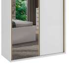 Guarda-roupa Solteiro Com 1 Espelho Minimalis 2 Pt Branco
