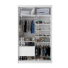 Guarda-roupa Solteiro Com 2 Espelhos Genebra 100% Mdf 2 Pt 2