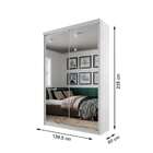 Guarda-roupa Solteiro Com 2 Espelhos Lugano 2 Pt 2 Gv Branco