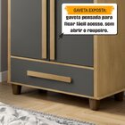 Guarda-roupa Solteiro Com 2 Portas 1 Gaveta E 5 Prateleiras D
