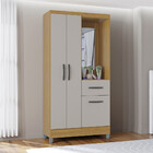 Guarda Roupa Solteiro Com 3 Portas E 1 Gavetas Atlas Poquema