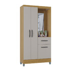 Guarda Roupa Solteiro Com 3 Portas E 1 Gavetas Atlas Poquema