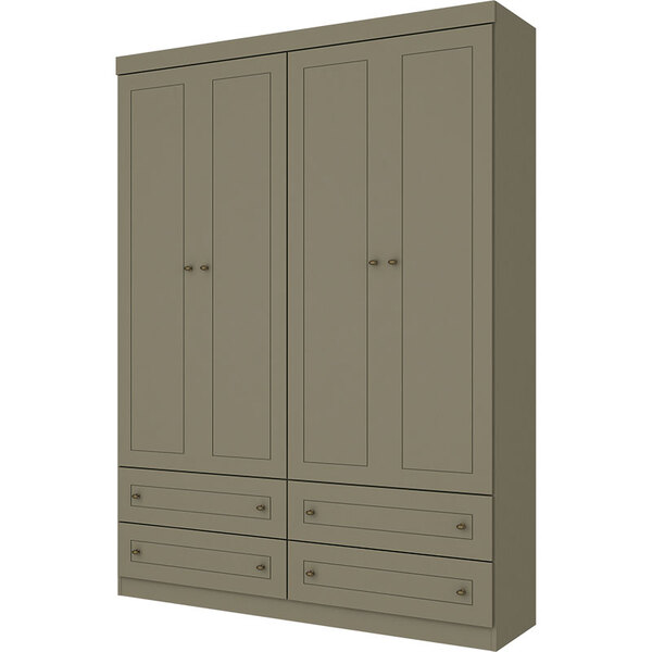 Guarda Roupa Solteiro Com 4 Portas Americano-henn - Duna