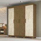 Guarda Roupa Solteiro Com 4 Portas Ouro Preto Moval