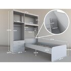 Guarda-roupa Solteiro Com Cabeceira 4 Portas Cancun  Jequitib