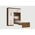 Guarda-roupa Solteiro Com Cabeceira 4 Portas Cancun  Jequitib