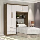 Guarda-roupa Solteiro Com Cabeceira 4 Portas Cancun  Jequitib