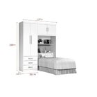 Guarda-roupa Solteiro Com Cabeceira 4 Portas Cancun  Jequitib