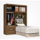 Guarda-roupa Solteiro Com Cabeceira 4 Portas Cancun  Jequitib