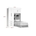 Guarda-roupa Solteiro Com Cabeceira 4 Portas Cancun  Jequitib