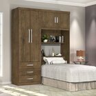 Guarda-roupa Solteiro Com Cabeceira 4 Portas Cancun  Jequitib