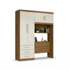 Guarda-roupa Solteiro Com Cabeceira E Baú 4 Portas 3 Gavetas