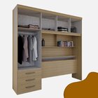 Guarda Roupa Solteiro Com Cabeceira E Baú 5 Portas 3 Gavetas