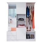 Guarda Roupa Solteiro Com Cabideiro Branco Jargi Shop Jm