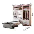 Guarda-roupa Solteiro Com Cama Liverpool 4 Portas 3 Gavetas B