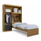 Guarda Roupa Solteiro Com Cama Solteiro 4 Portas 3 Gavetas Ad