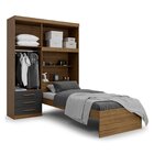 Guarda-roupa Solteiro Com Cama Solteiro 4 Portas 3 Gavetas Ad