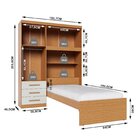 Guarda-roupa Solteiro Com Cama Solteiro 4 Portas 3 Gavetas Ad