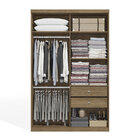 Guarda-roupa Solteiro Com Espelho 02 Portas De Correr E 02 Ga