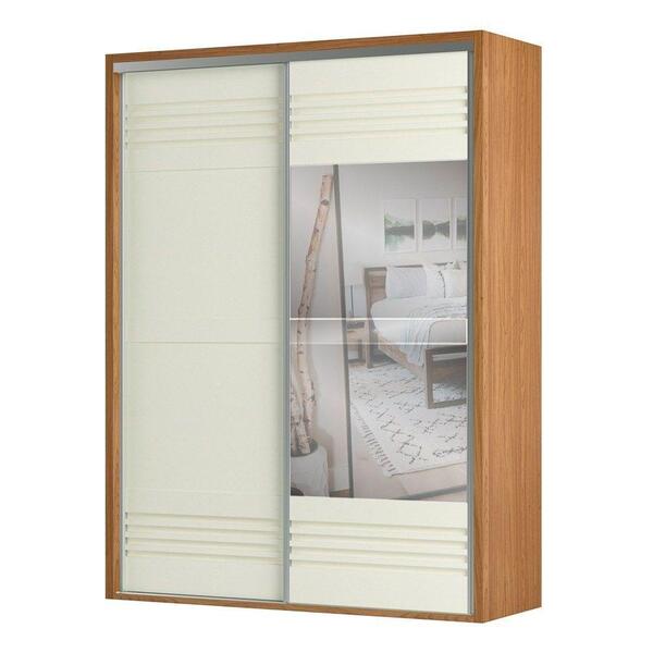 Guarda Roupa Solteiro Com Espelho 179cm 2 Portas 100% Mdf Tw6