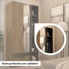 Guarda Roupa Solteiro Com Espelho 2 Portas 1 Gaveta Capri  No