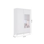 Guarda Roupa Solteiro Com Espelho 2 Portas 2 Gavetas 100% Mdf