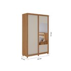 Guarda Roupa Solteiro Com Espelho 2 Portas 2 Gavetas 100% Mdf