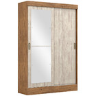 Guarda-roupa Solteiro Com Espelho 2 Portas 2 Gavetas Branco