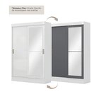 Guarda-roupa Solteiro Com Espelho 2 Portas 2 Gavetas Branco