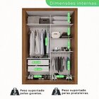 Guarda Roupa Solteiro Com Espelho 2 Portas 2 Gavetas Costa Ri