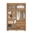 Guarda Roupa Solteiro Com Espelho 2 Portas 2 Gavetas Milão Mo