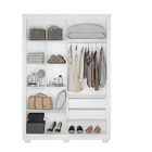 Guarda Roupa Solteiro Com Espelho 2 Portas 2 Gavetas Milão Mo