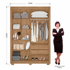 Guarda Roupa Solteiro Com Espelho 2 Portas 2 Gavetas Milão Mo