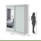 Guarda-roupa Solteiro Com Espelho 2 Portas 2 Gavetas Prestige