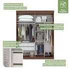 Guarda-roupa Solteiro Com Espelho 2 Portas 2 Gavetas Prestige