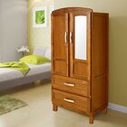 Guarda-roupa Solteiro Com Espelho 2 Portas 2 Gavetas Santana